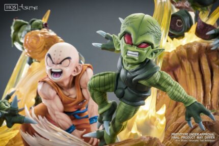 Statue Krilin vs Saibaimen – Figurine Dragon Ball Z Résine Collector | Attaque Kienzan