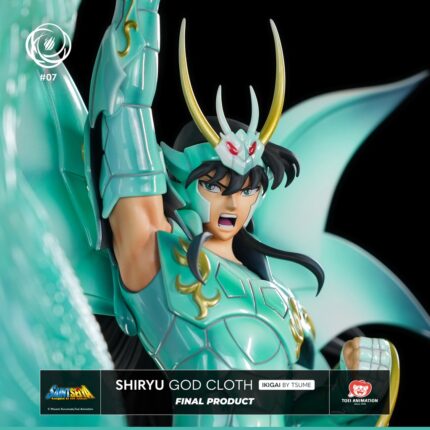 Statue Shiryu God Cloth – Figurine Saint Seiya Chevalier du Dragon en Armure Divine