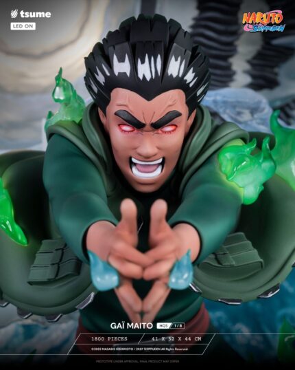 Statue Gaï Maito – Figurine Naruto Shippuden Résine Collector Ouverture des Portes